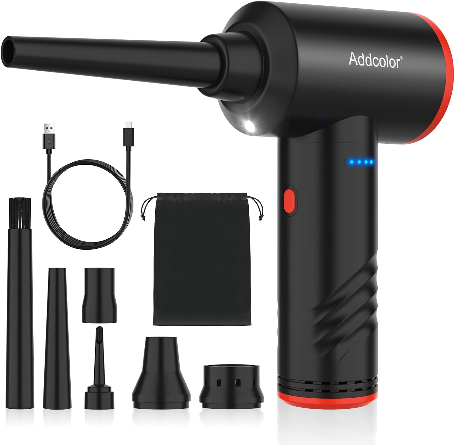 AD51 Plumero de Aire Comprimido de 4000 mAh,Soplador de Aire