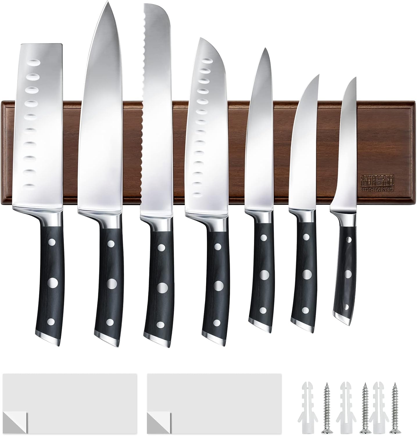 HOSHANHO Soportes para cuchillos de cocina, Barra Magnética para Cuchillos