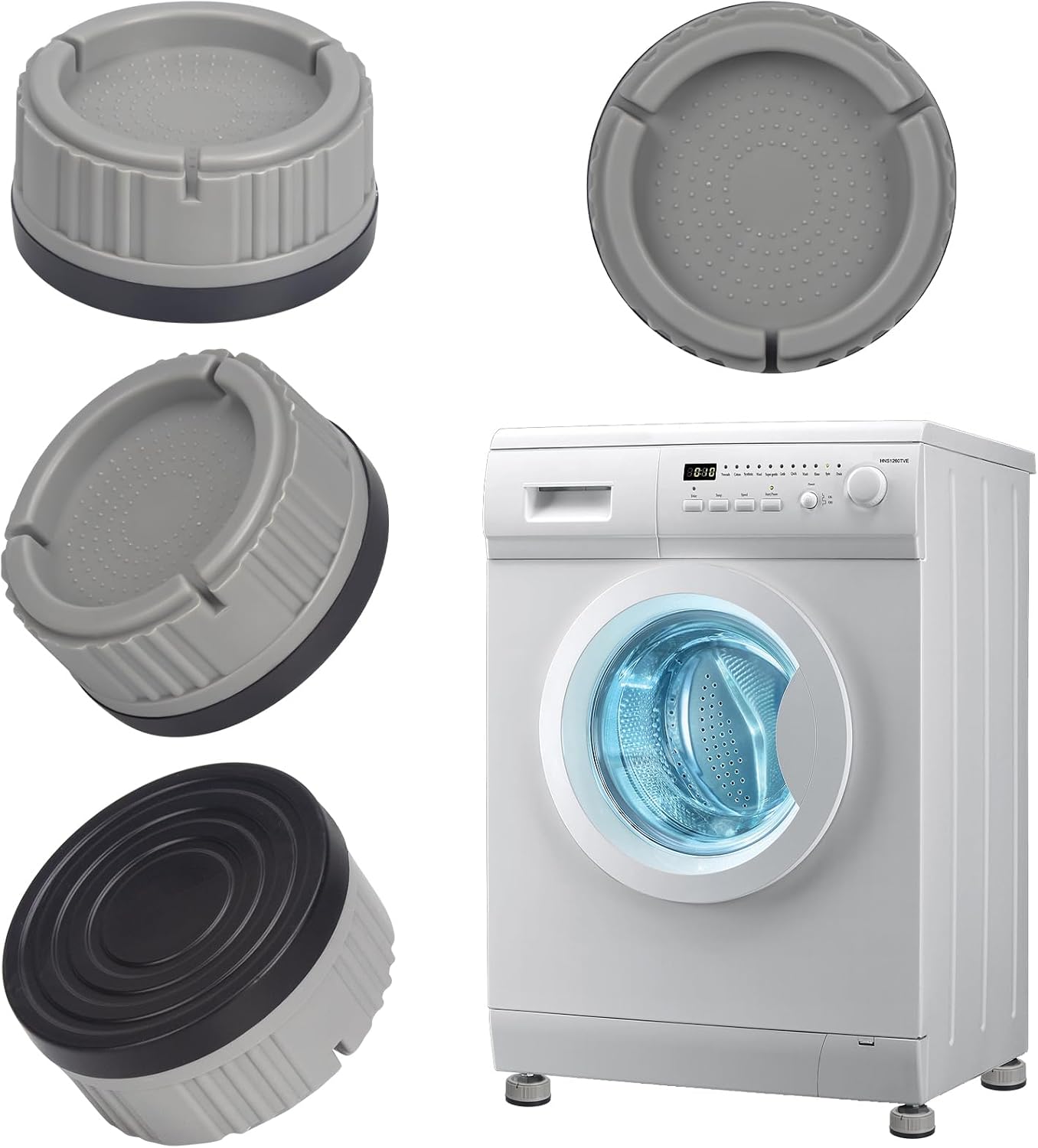 Alyvisun 4 Piezas Universal Almohadillas Lavadora