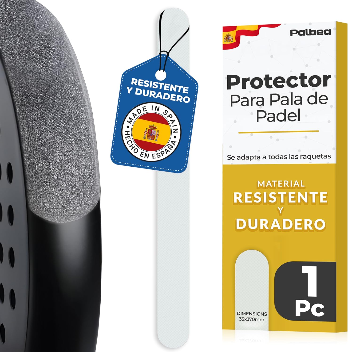 Palbea Protector Pala Padel Transparente Paquete de 1/2/3/5 Rugoso y Ligero