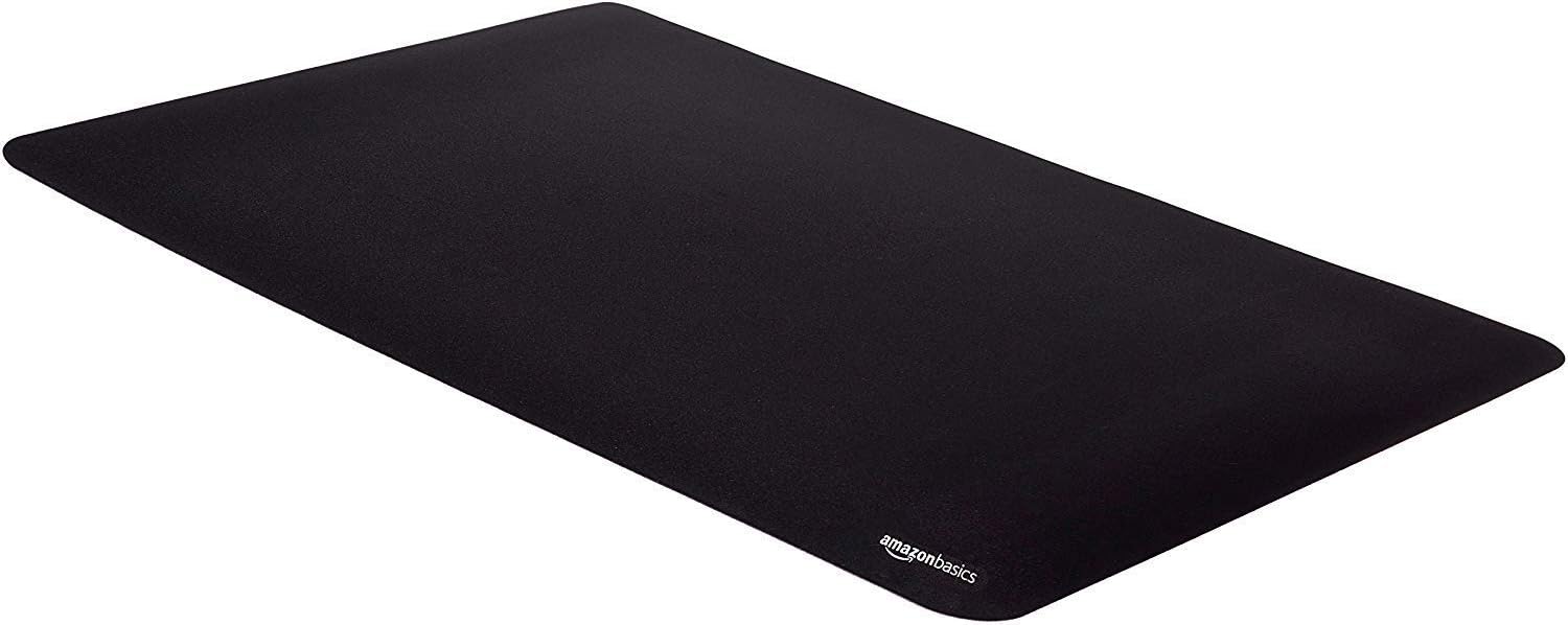 Amazon Basics Irregular Alfombrilla para ratón con reposamuñecas de Gel, 20 x 25 cm, Negro