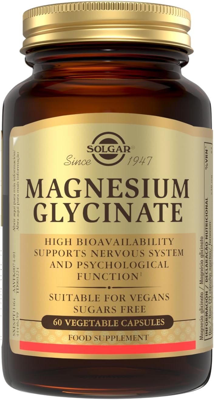 Solgar Magnesio Bisglicinato 240 mg | Alta Absorción | 60 Cápsulas