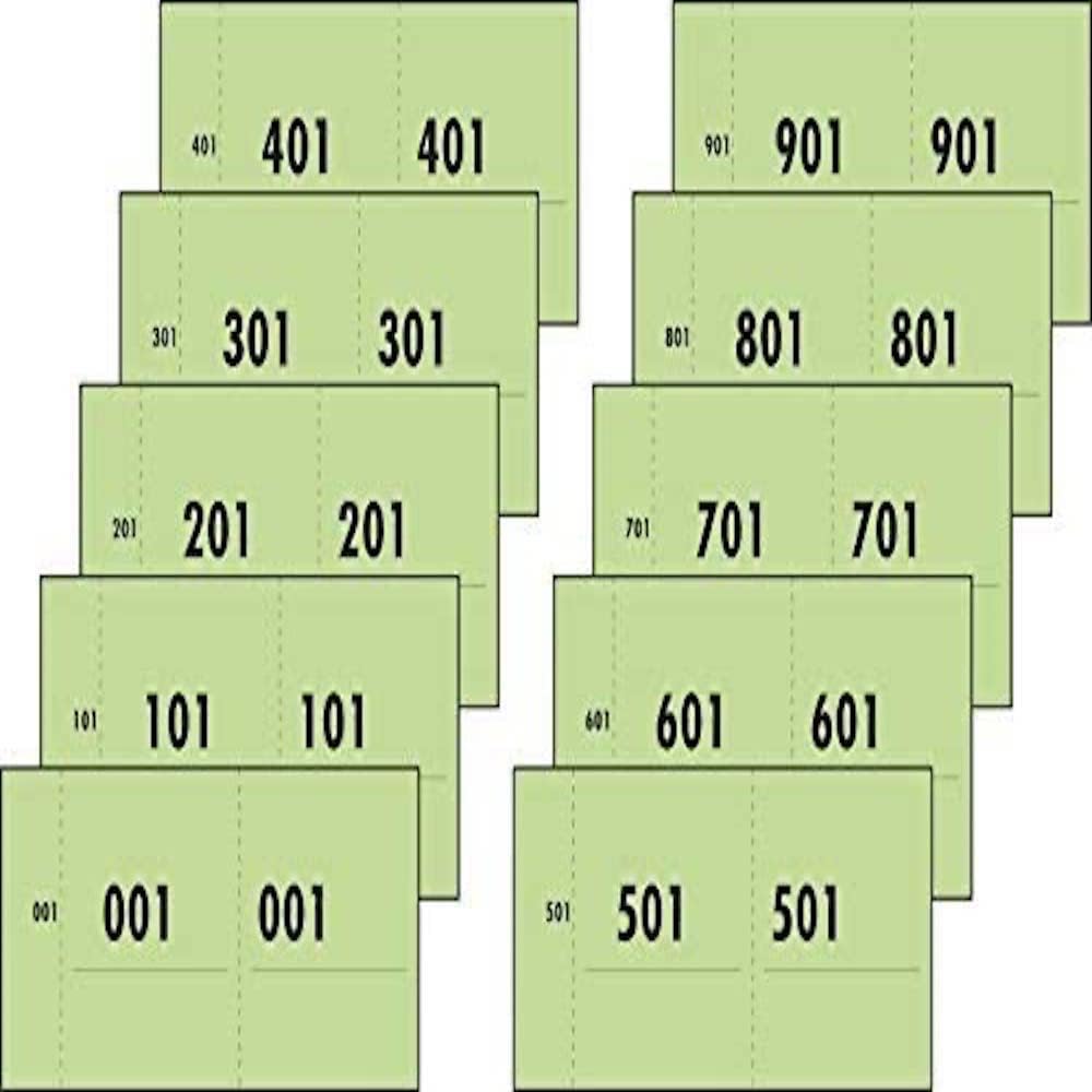 SIGEL Bloc de tickets numerados 5,30 x 10,50 cm