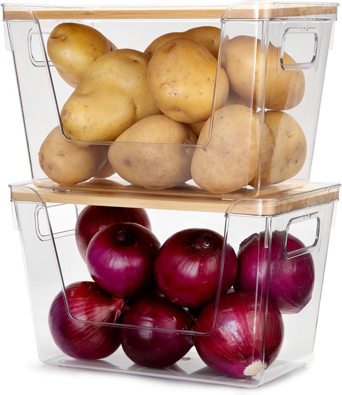 Set de 2 contenedores para patatas y cebollas, para cebollas y patatas