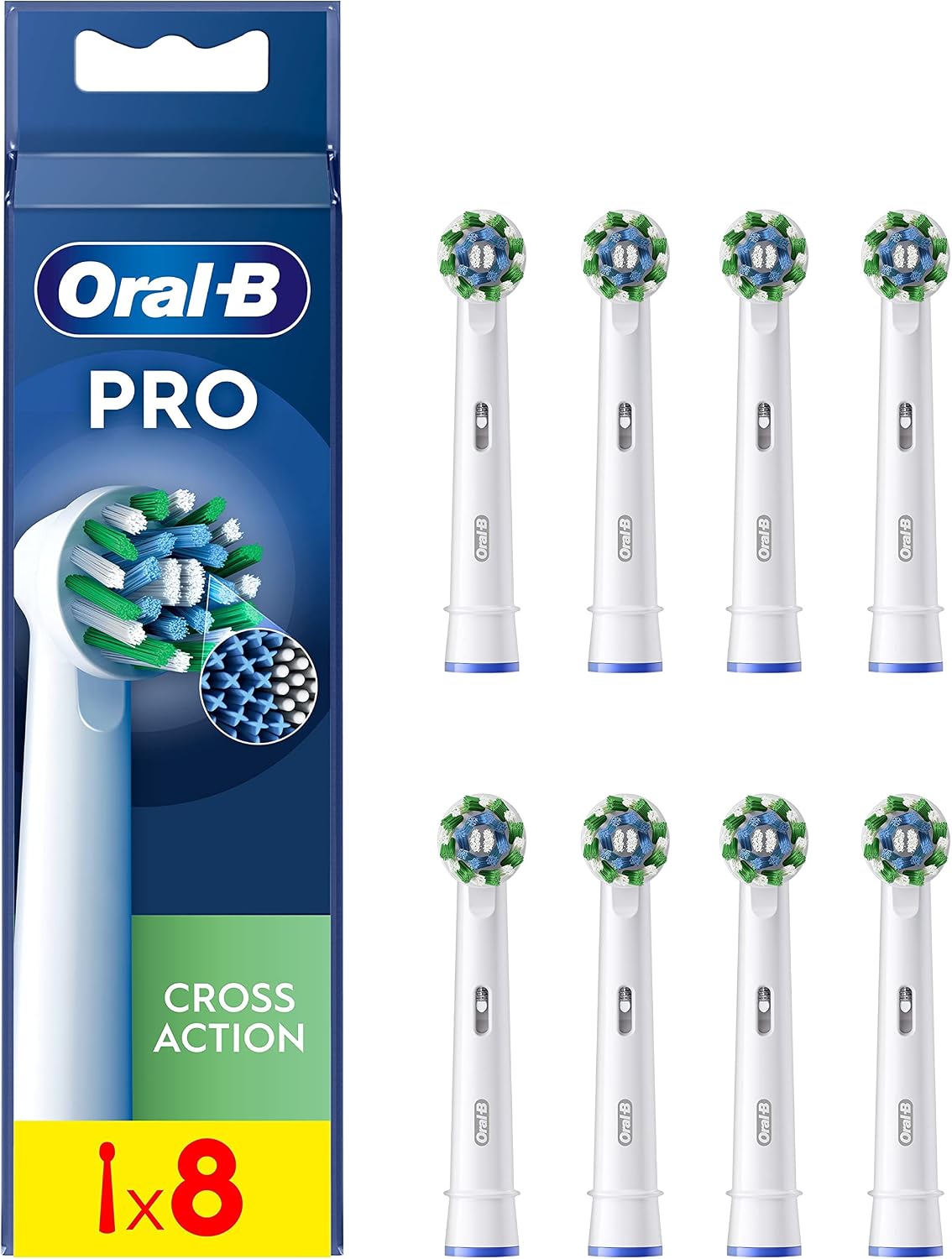 Oral-B Pro CrossAction Cabezales de Recambio Originales, Negro, Pack de 12
