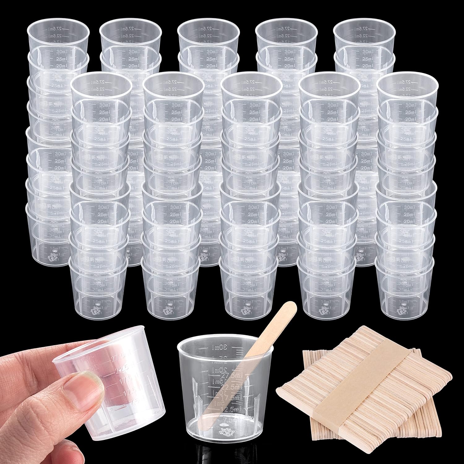 Plástico Graduadas Vaso de Plástico, 80 Piezas Vaso Medidor