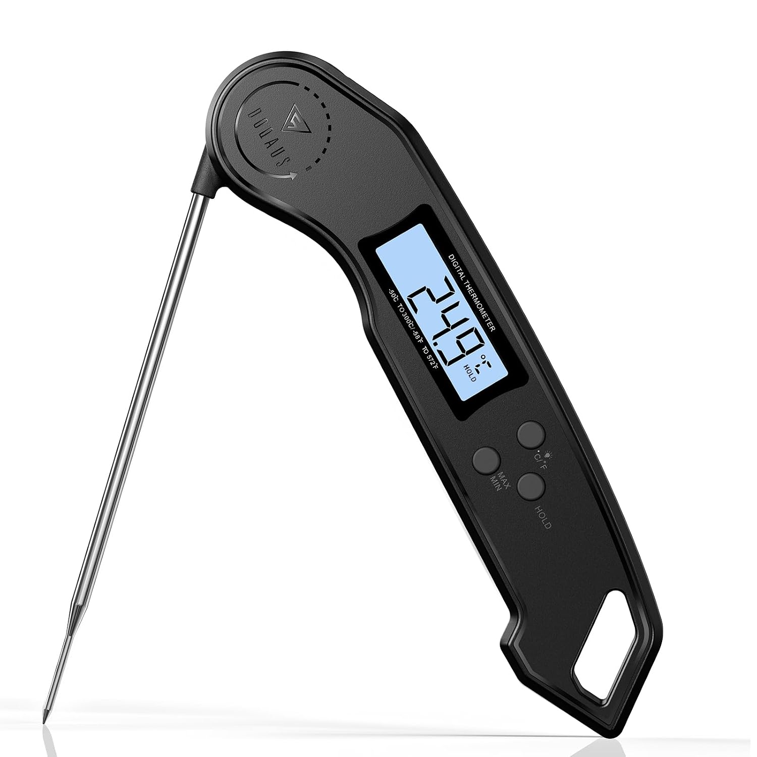 DOQAUS Termómetro Cocina mit Pantalla Retroiluminada (Negro mate)