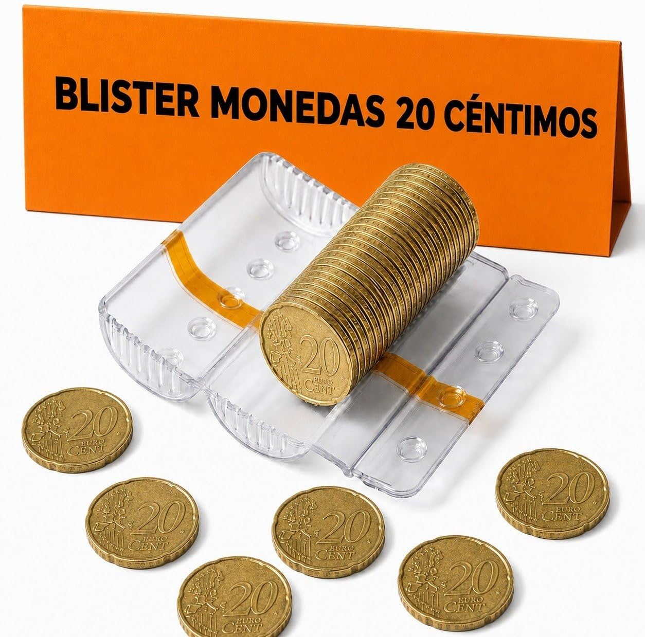 AF® - 100 Blister Monedas, Pack 100 blister monedas 2 euros | Formato Europeo, Organiza y protege tu dinero en efectivo, Organizador de monedas, Contador de monedas