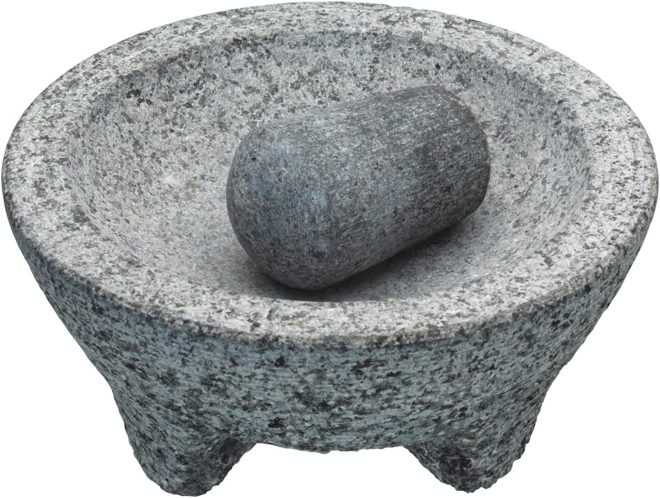 KitchenCraft World Of Flavours Mazo y Mortero de Granito Mexicano 20 x 10 cm