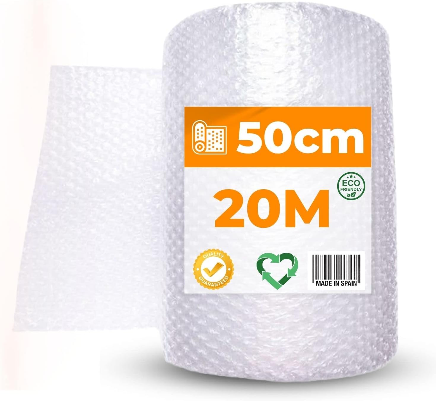 [20CM EXTRA] Rollo Plástico de Burbujas Embalaje 20 Metros x 50cm de Ancho Papel Burbujas Embalaje Para Mudanza Plastico Burbujas Embalaje 100% Reciclable