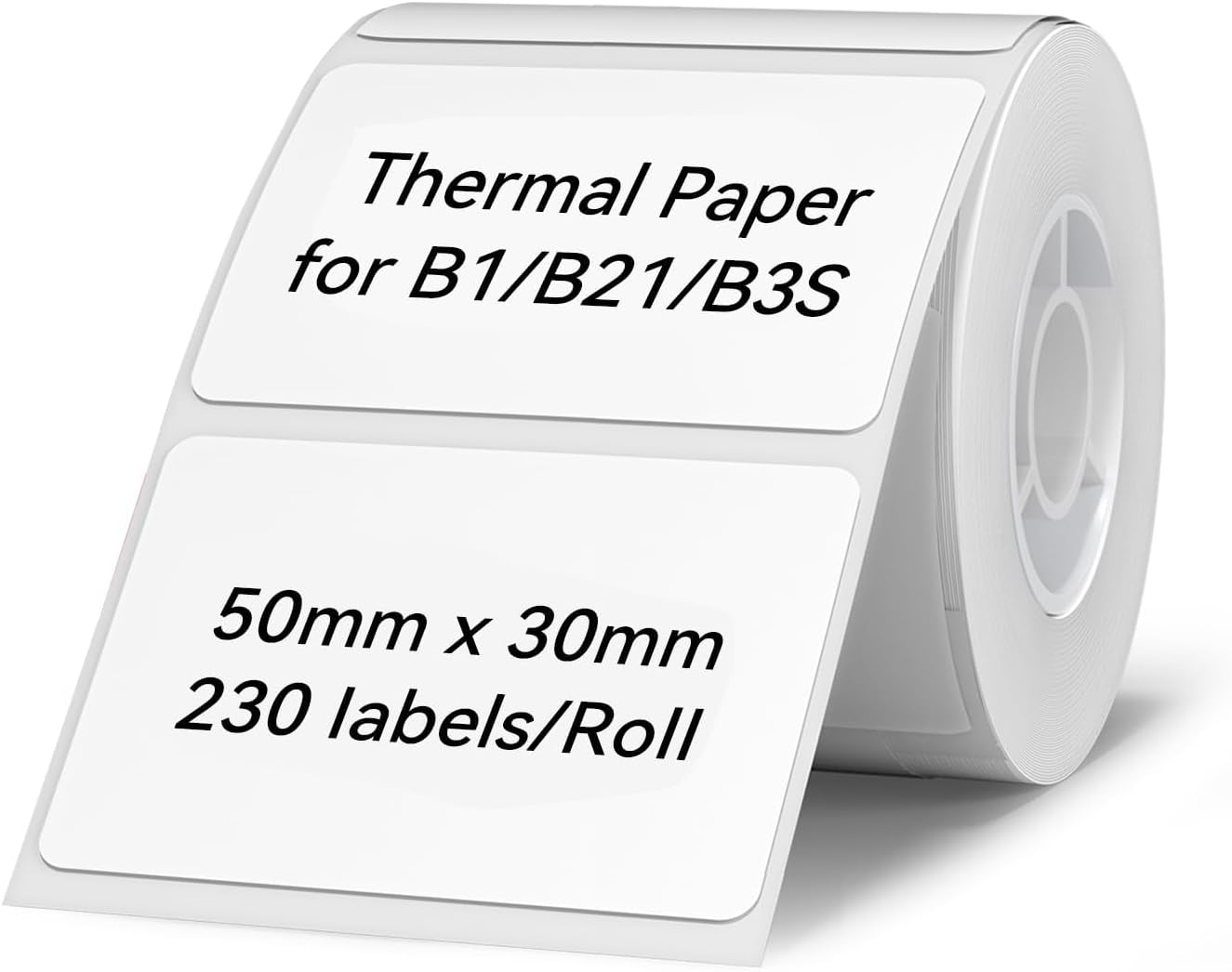 NIIMBOT Cinta de etiquetas térmicas para impresoras B1 B21 B3S, etiqueta de dirección impermeable, autoadhesiva 2" x 1" (50x30 mm), 1 rollo de 230