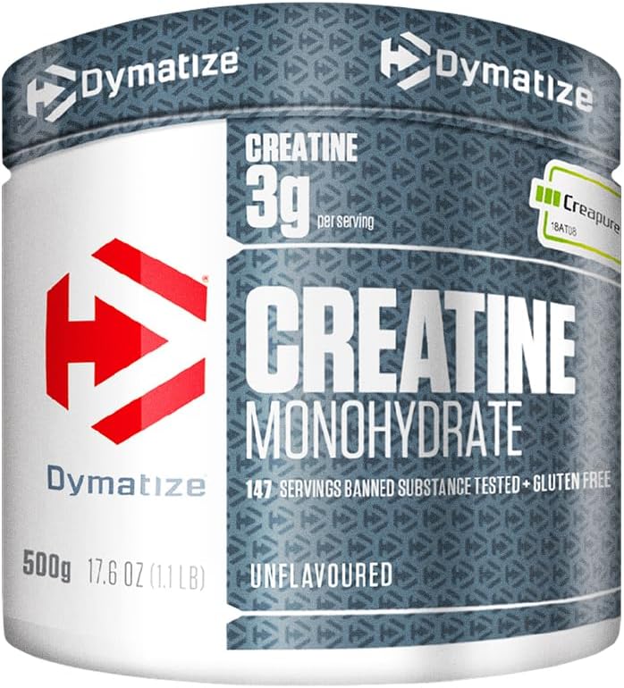 Dymatize Creatine Monohydrate Unflavoured Powder 500g - 100% Creapure Creatine - Aminoácidos - Creatina