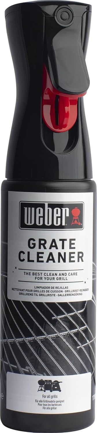Weber Limpiador de parrillas 300ml, pulverización fina, disuelve grasa y residuos de alimentos, biodegradable, sin ingredientes peligrosos, adecuado para todos los modelos de parrillas (17875)