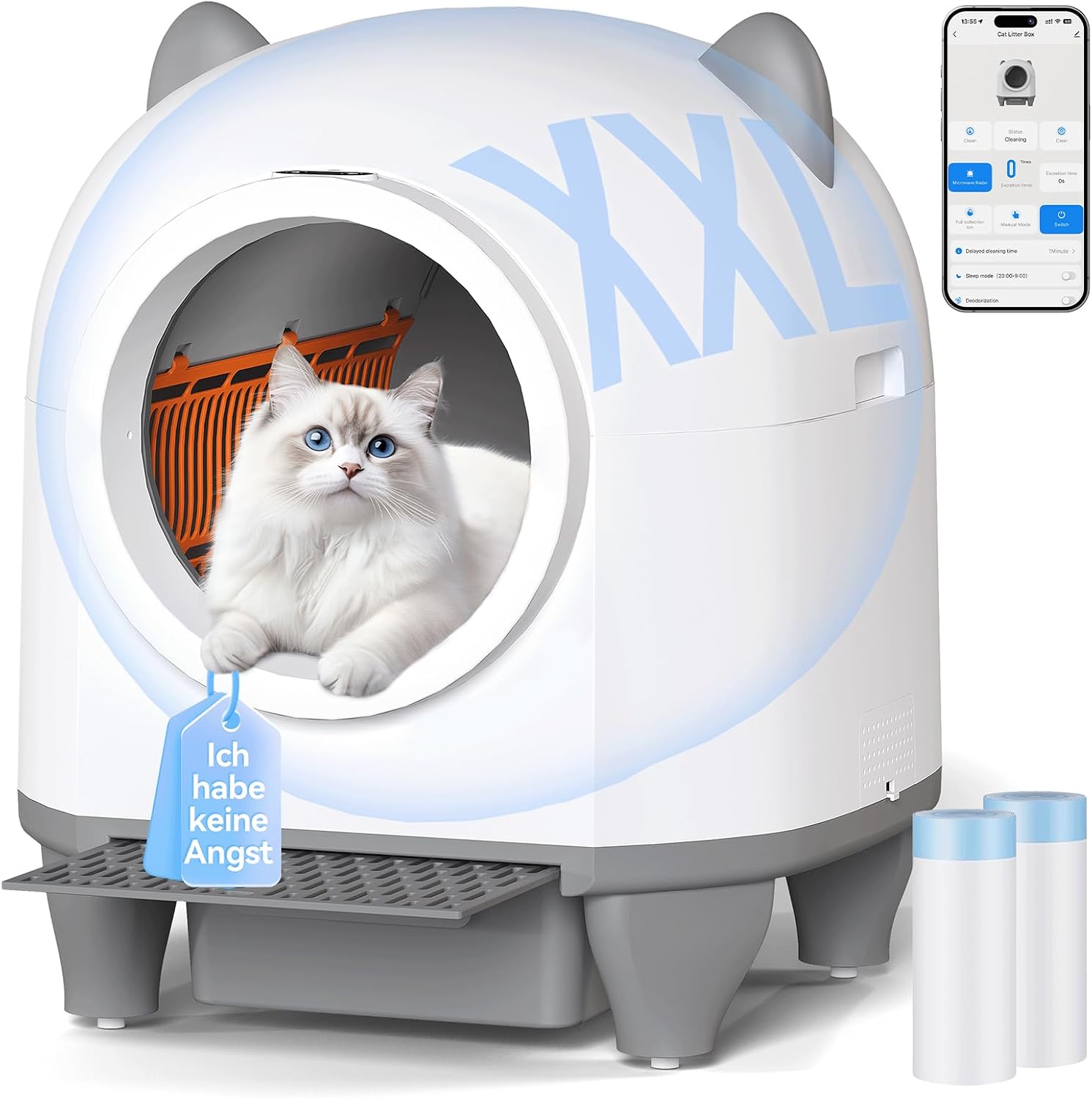 Devoko Arenero Gatos Autolimpiable con App Multiusuario, Arenero Automatico