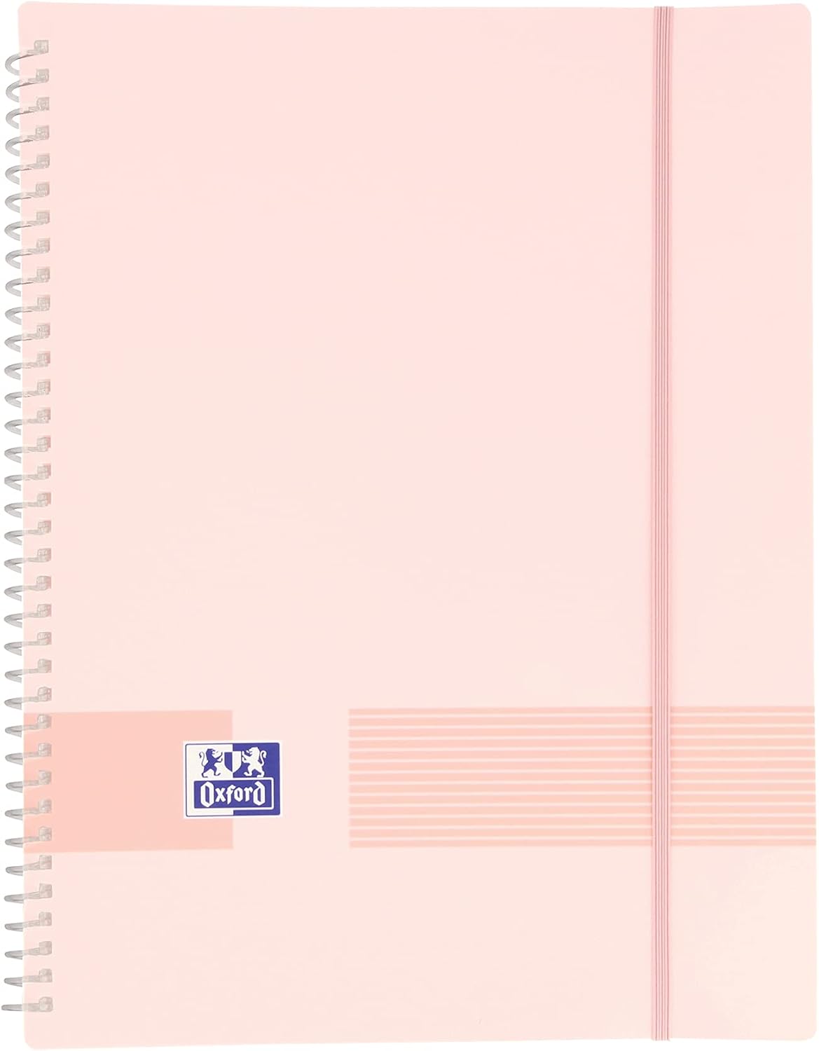 Oxford - Carpeta 20 Fundas, Tapa de Plástico Opaco, Color Rosa Chicle