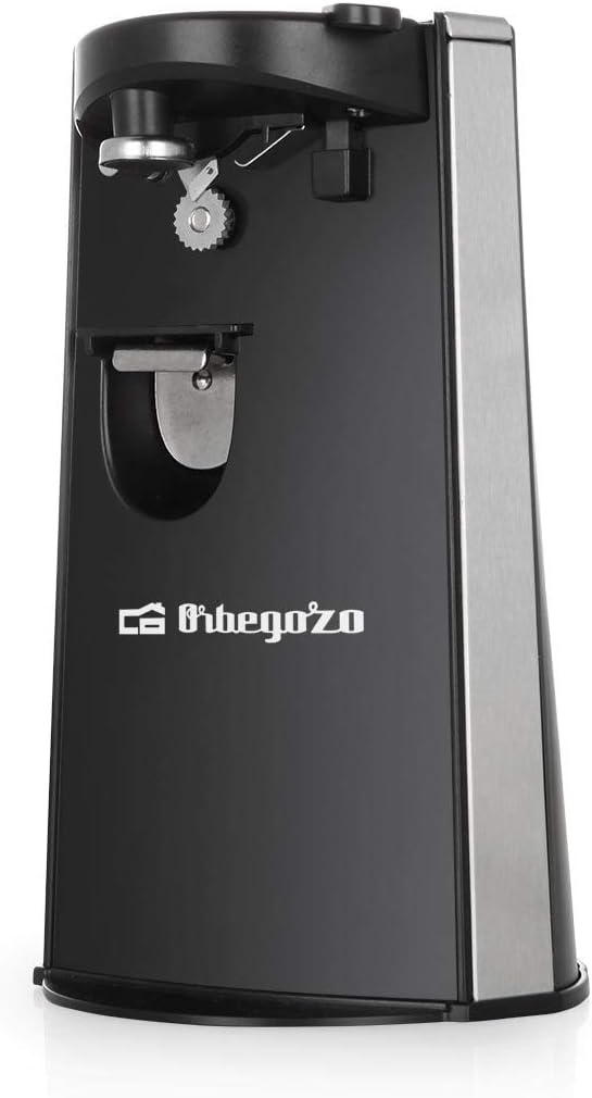 Orbegozo CU 6500 Abrelatas Eléctrico, Negro