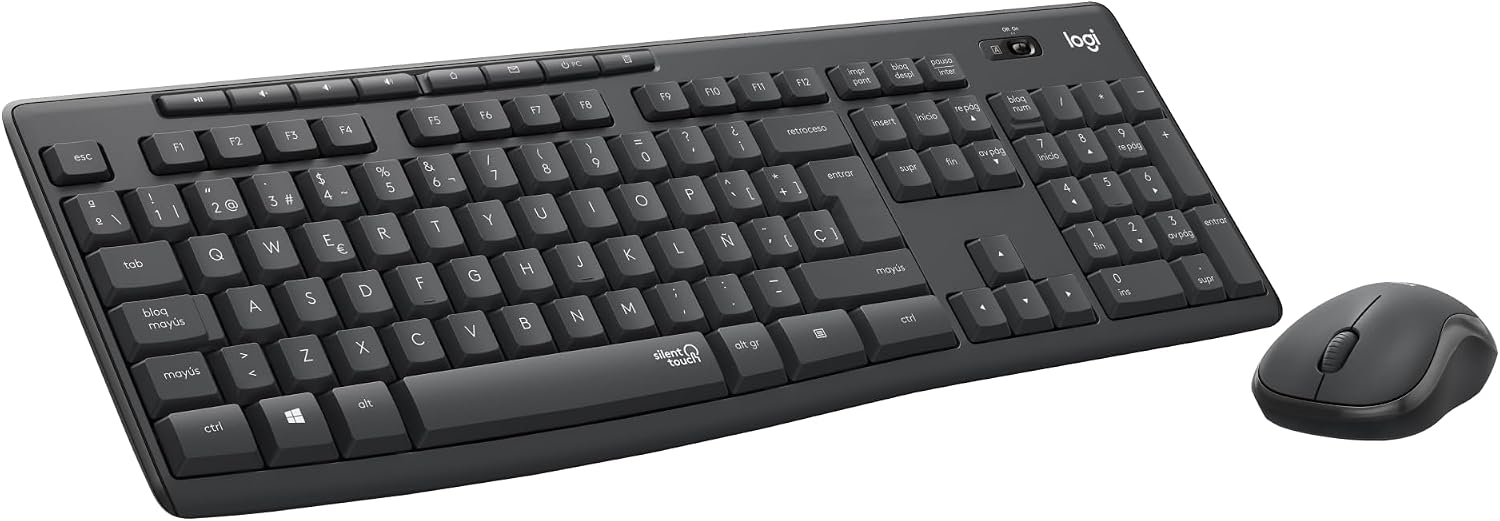 Logitech MK295 Silent, QWERTY Español - Negro