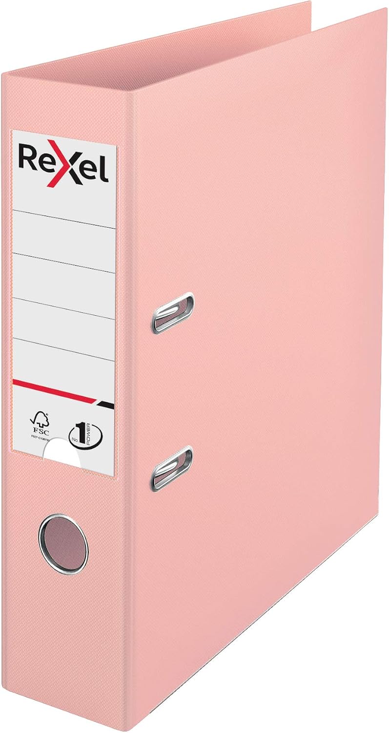 Rexel 2115711 – Pack 3 Archivadores A4 mm (rosa, azul, melocotón)