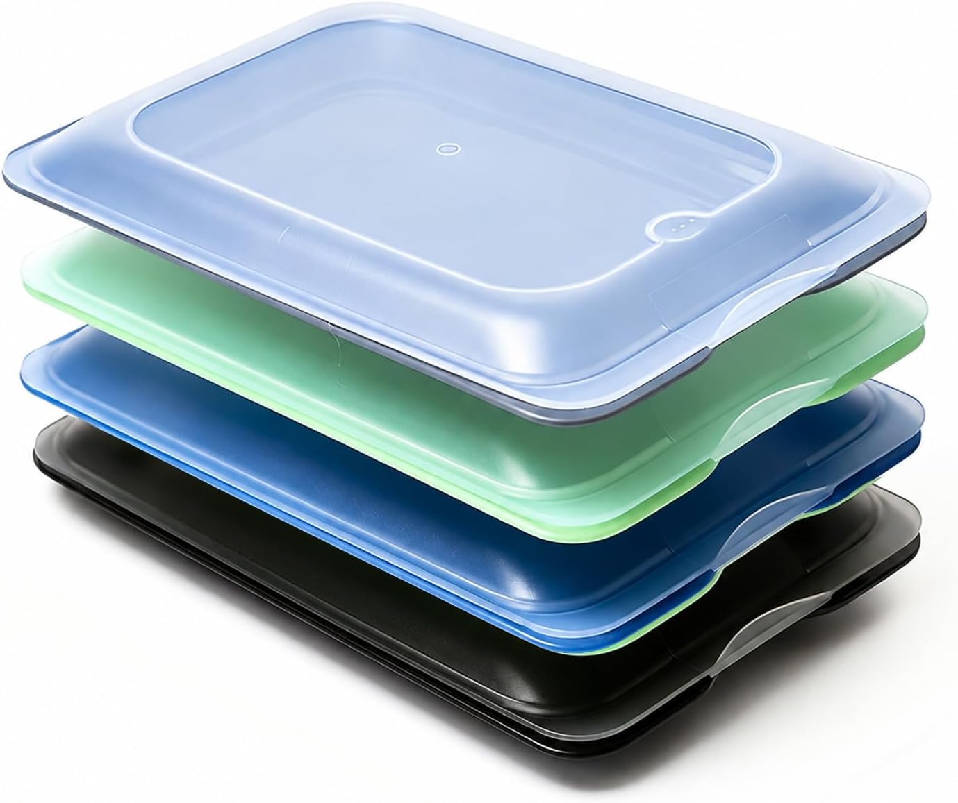 Tupper Embutido Nevera Hermético, 4PCS Porta Embutidos Fresh, 25×17×3,2cm