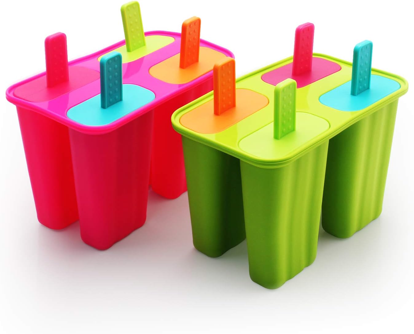 Moldes Helados Silicona,DEHUB Reutilizable 6 Agujeros Grado Alimenticio sin BPA Molde para Helados de Silicona Solía Hacer Paletas Heladas(1,Azul)