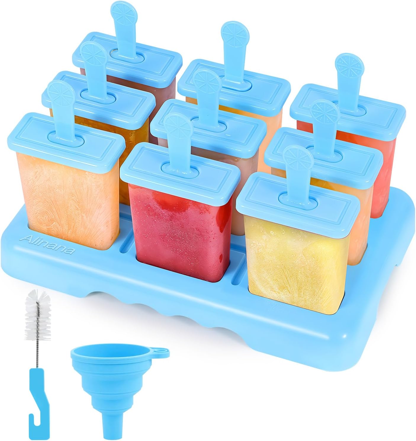 9 Cavidades Moldes para Helados con Palo