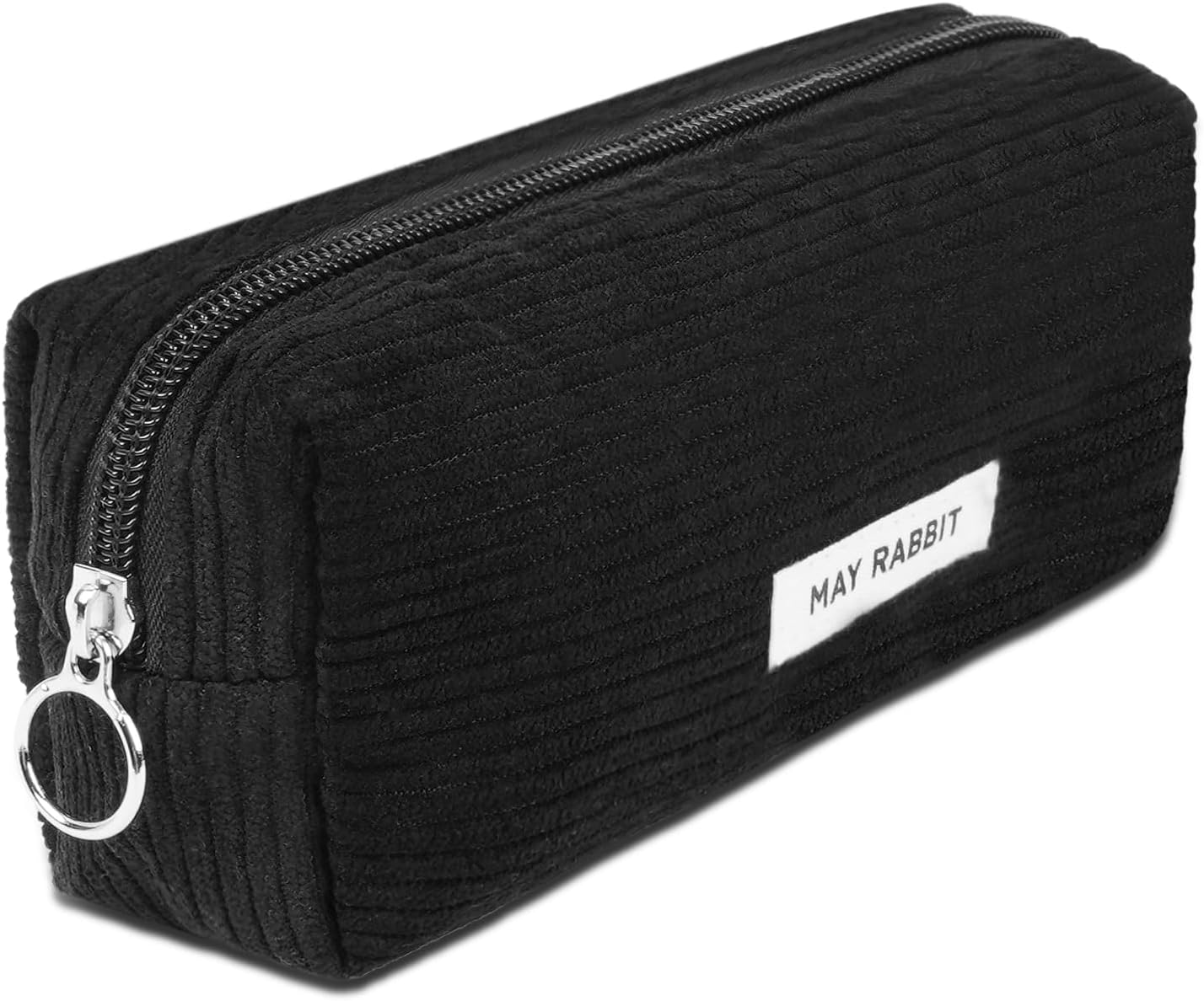 OFFCUP Estuche Escolar, 190x 70x 60mm Estuche Portalápices de Pana, Estuche Multiusos Estuche Lápices para Niñas Niños Adolescentes Estudiantes Adultos (Negro)