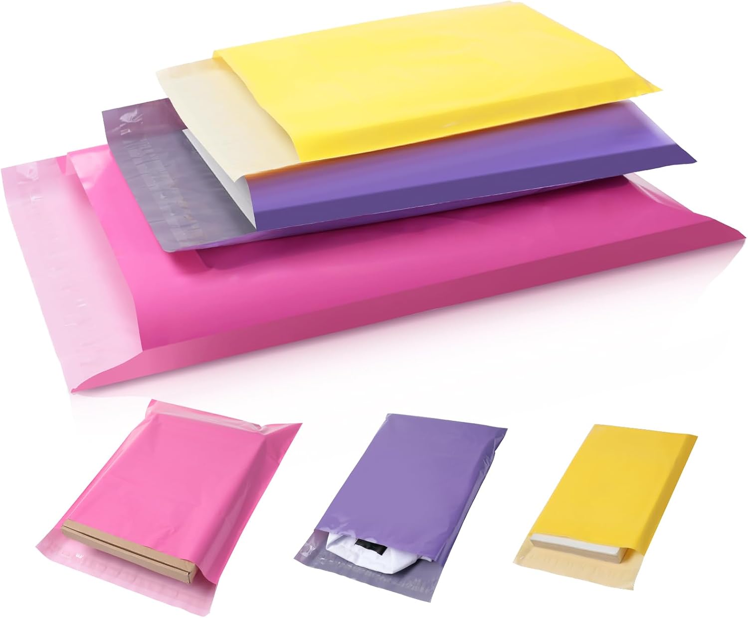 AiQInu 30 piezas Plástico para envíos, Sobres para Envios correo de colores, Bolsas para Envíos para el Envío de Ropa, Cajas, Impermeables Y Resistentes