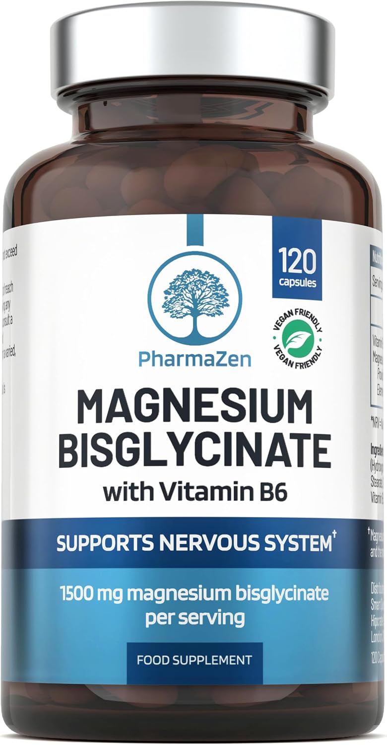 Bisglicinato de Magnesio con Vitamina B6 – 1500 mg de Magnesio por Cápsula