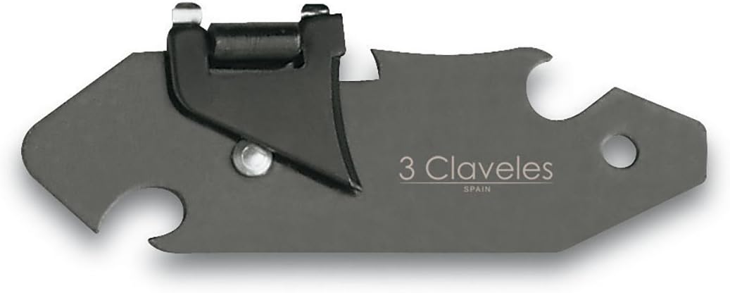 3Claveles 500 - Abrelatas explorador pavonado, Acero, Gris