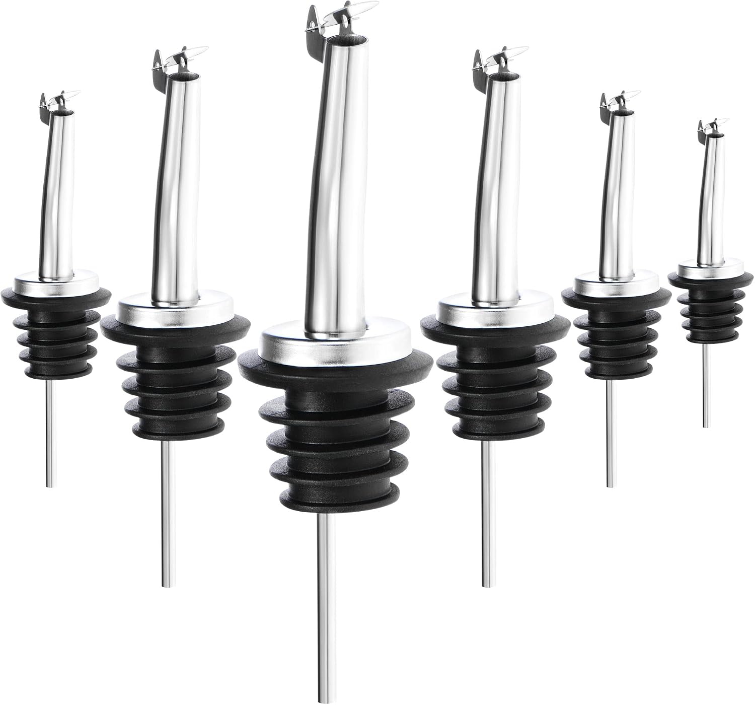 COM-FOUR® 6x Vertedores con tapa, Dosificador de acero inoxidable