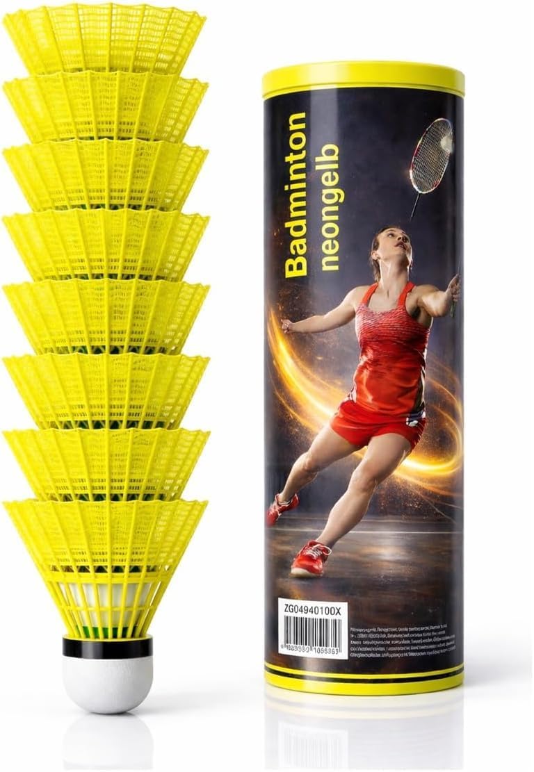 TK Gruppe Timo Klingler Bolas de bádminton Amarillas para Entrenamiento y competición - para Exteriores e Interiores