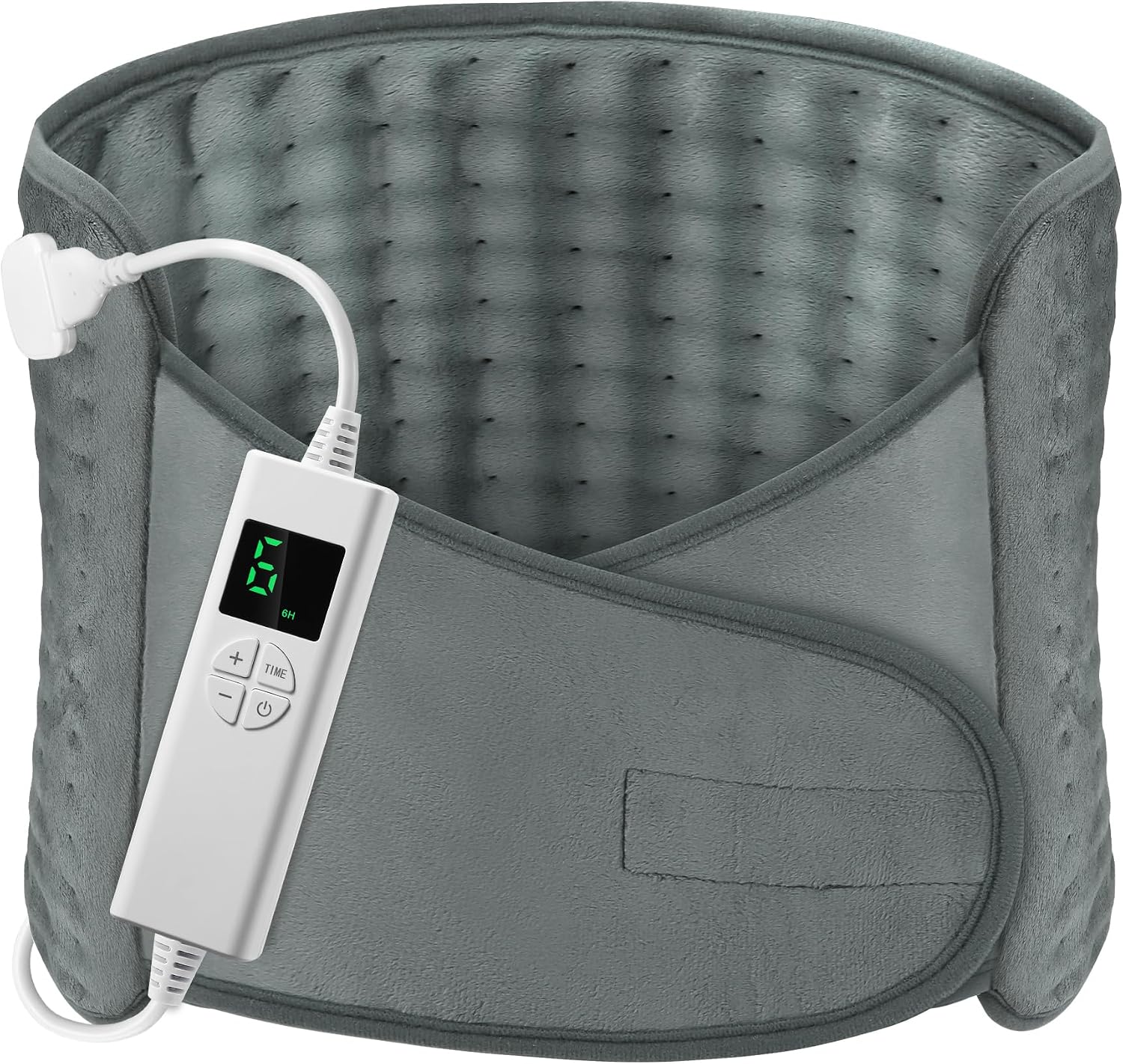 Manta Electrica Lumbar 126x30 cm,6 Niveles de Potencia,Temporizador 4 Horas