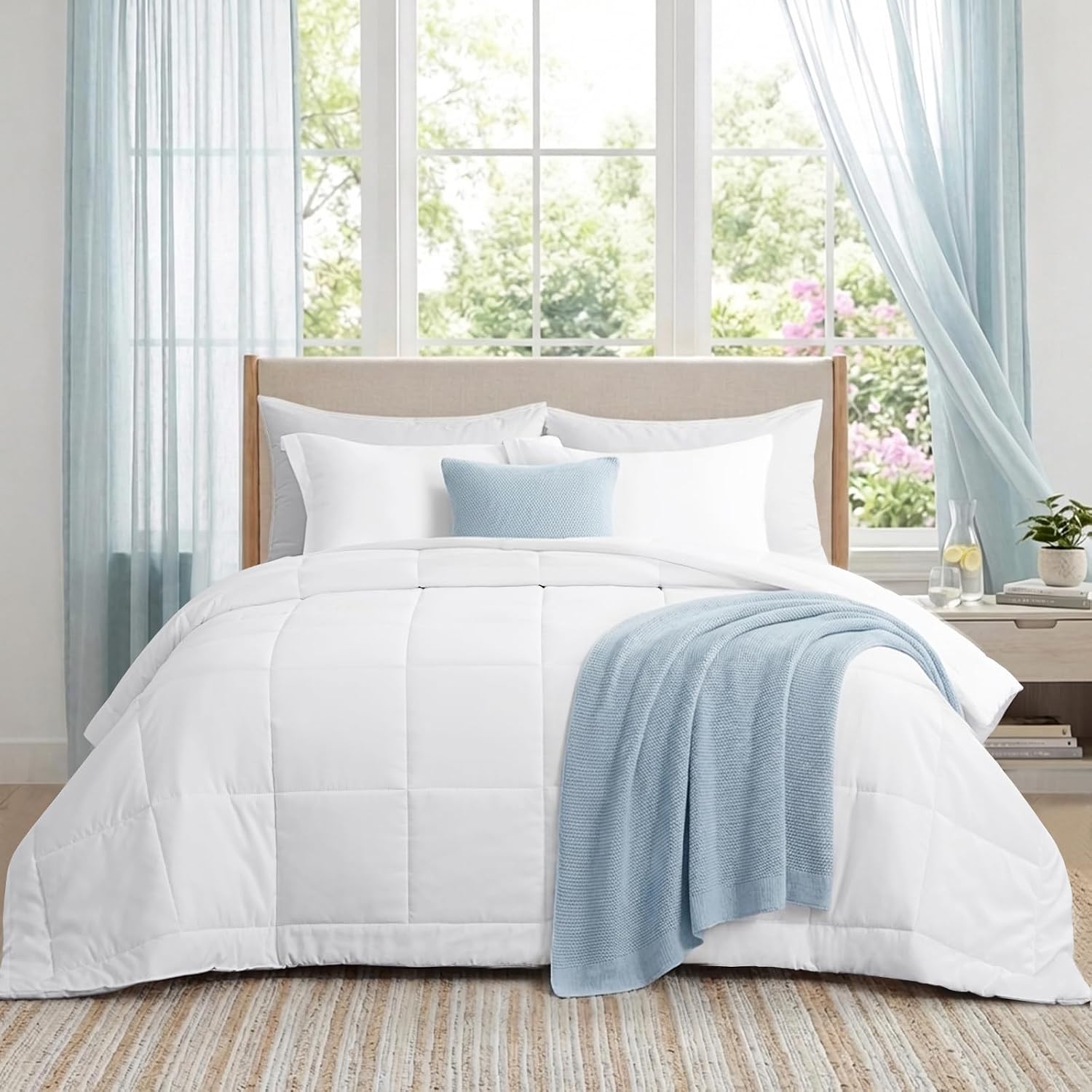 RUIKASI Edredón Nordico Cama 90 - Relleno Nordico 155x220, Edredon Cama 90 para Verano, 150gr/m²,Transpirable para Verano