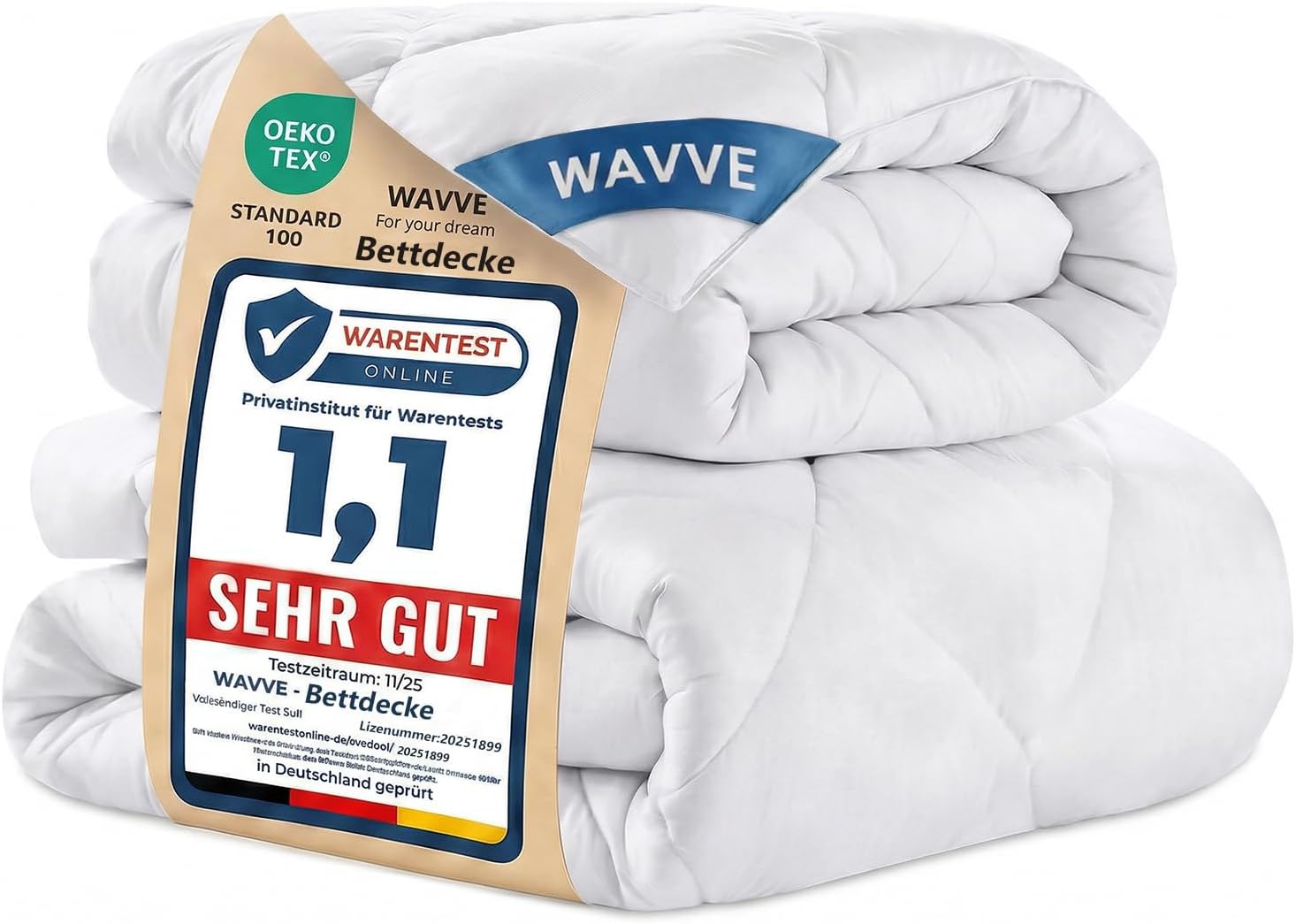 WAVVE Edredón Relleno Nórdico 220x240 cm para Cama 135 150, Juego de 2 Piezas Verano 150gr/m² + 4 Estaciones 300gr/m² = Invierno 450gr/m² Fibra, Blanco