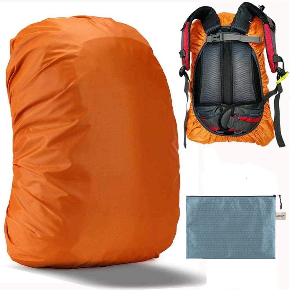 Funda impermeable para mochila con correa de hebilla antideslizante ajustable y capa interior reforzada con revestimiento plateado para camping, senderismo, viajes, caza, ciclismo y más, 15-25