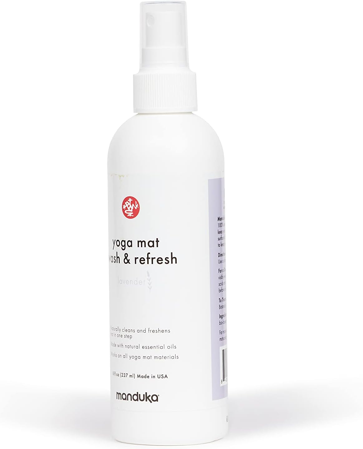 Manduka Esterilla de yoga Wash and Refresh – Aceite esencial 100% natural en aerosol de limpieza para esterilla de yoga, equipo de fitness y accesorios de gimnasio, no irritante, apto para mascotas,