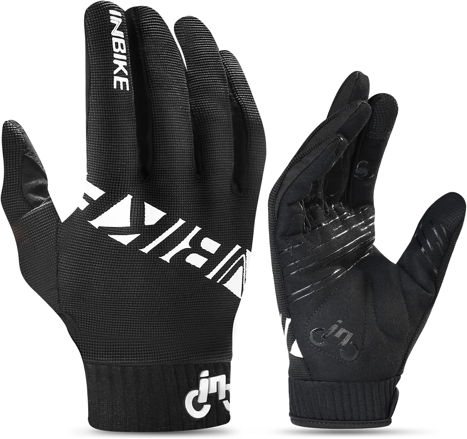 INBIKE Guantes MTB Dedos Largos para Hombre con La Funcionalidad De Pantalla Táctil, Guantes De Ciclismo Bicicleta Montaña Ciclista Bici Btt para Entretiempo
