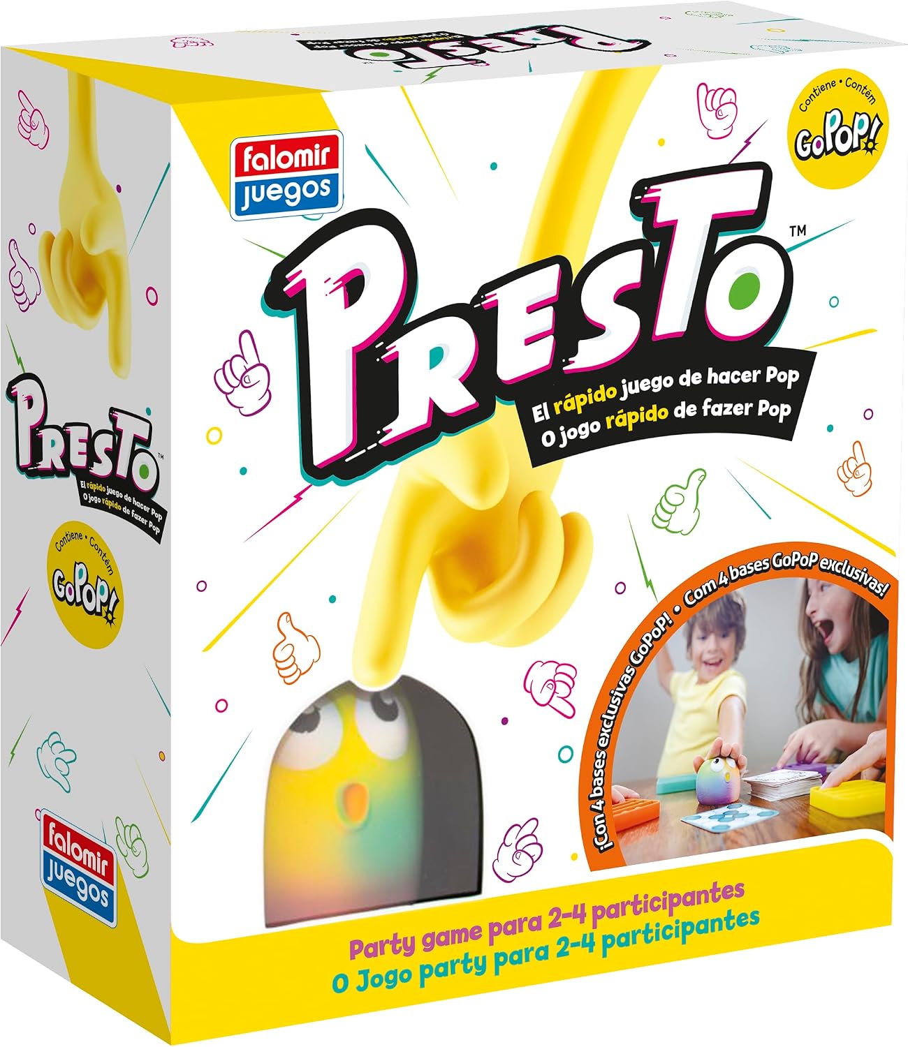 Falomir - Presto GoPop! | Emoción de Velocidad y Reflejos | Juego Interactivo de Mesa | de 2 a 4 Jugadores (6+ Años)