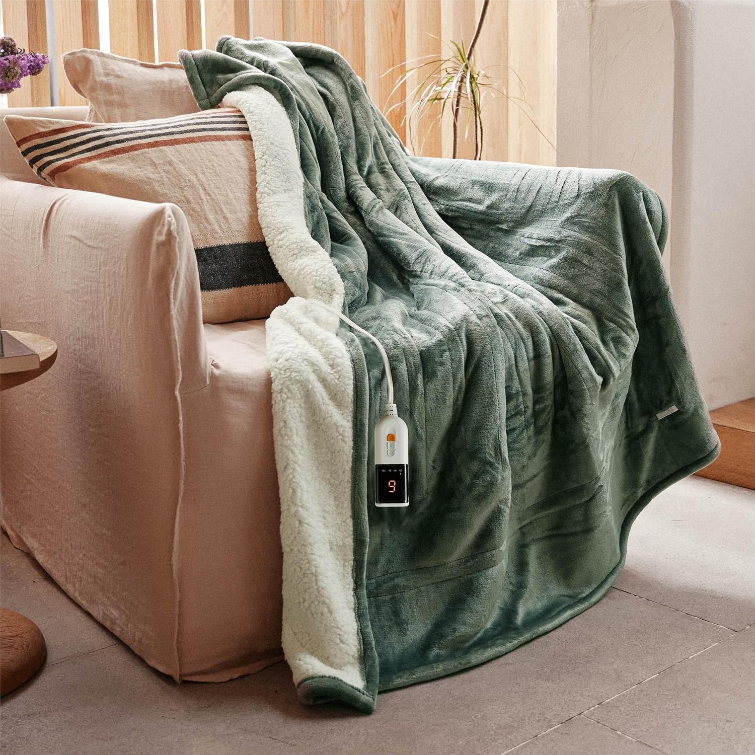 GOTCOZY Manta Eléctrica Grande 130x180 cm - Suave Manta Calefactable Rosa