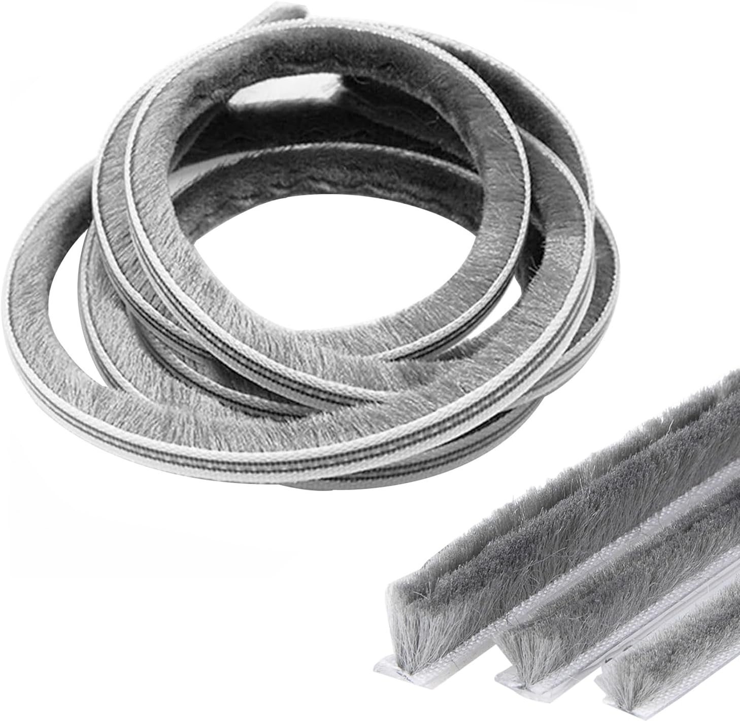 10 m Junta para puerta, 5 mm (ancho) x 6 mm (diámetro), para puertas, ventanas, armarios, burlete para puertas