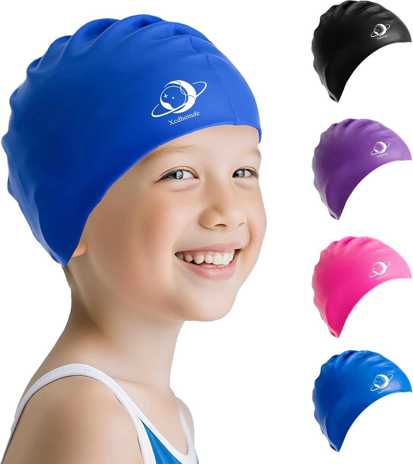 Gorro de Natación Infantil de Silicona - Gorros para Piscina Niños y Niñas