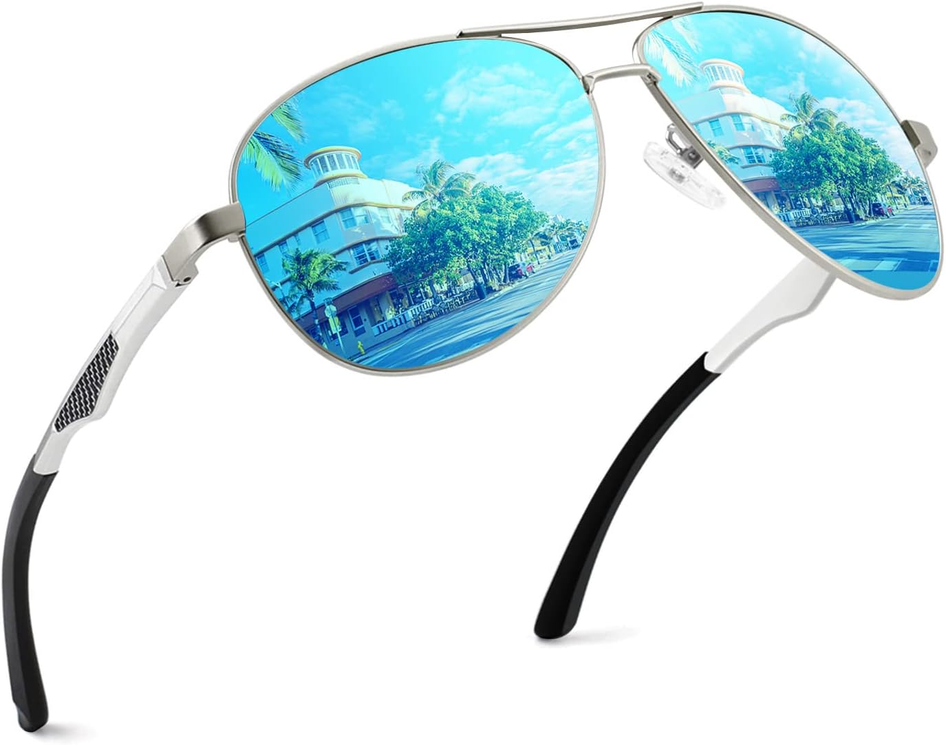 GQUEEN Gafas de Sol Hombre Mujer Polarizadas Piloto Protección UV Retro Al-Mg Metal UV400
