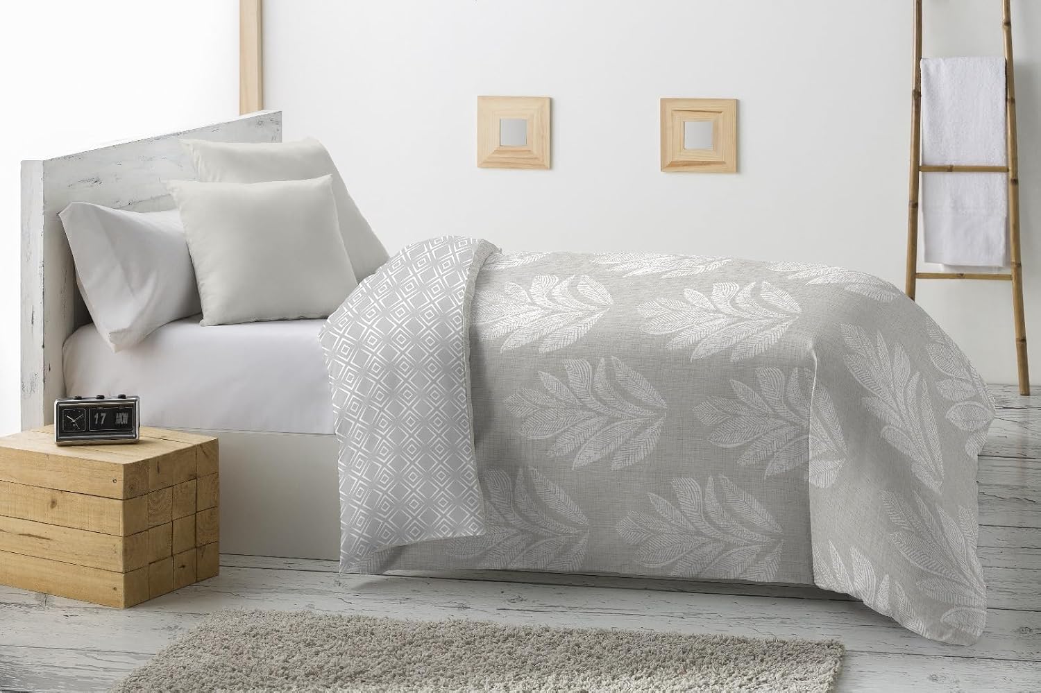 Oslo - Edredón Nórdico Otoño Invierno Reversible 350 g Fibra Hueca Alta Densidad 240_x_260_cm (Cama 150) (Rojo - Negro)