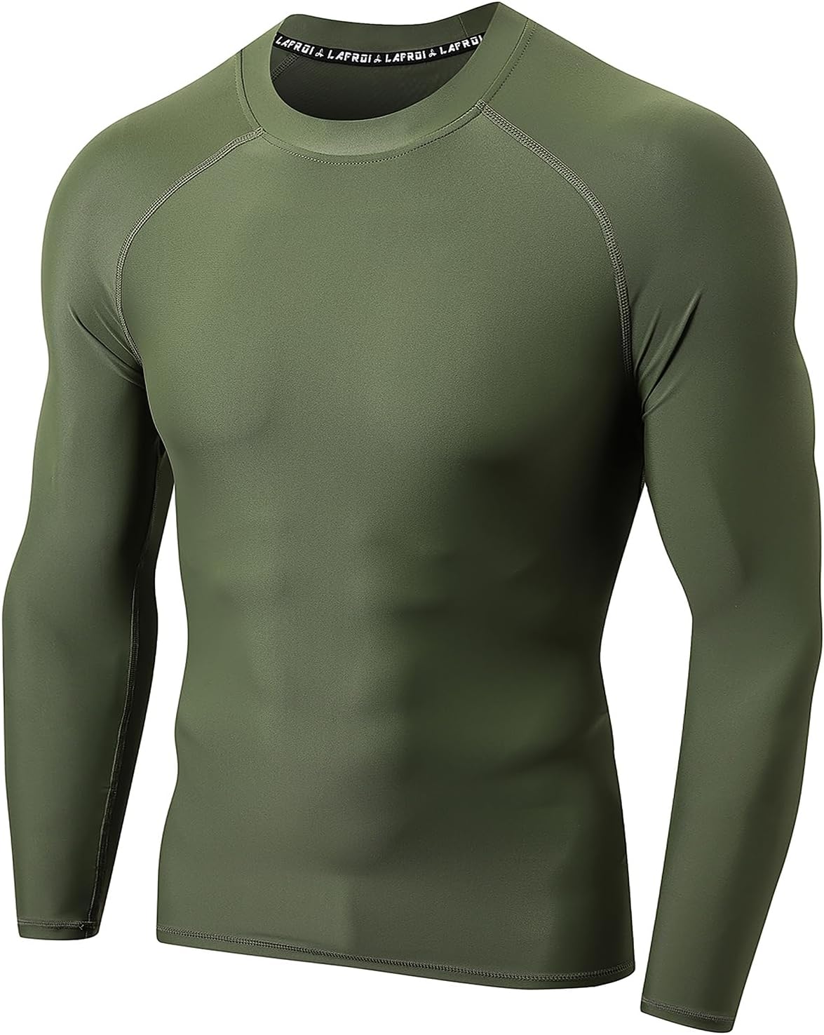 LAFROI Camiseta de Manga Larga para Hombre, protección Solar UPF 50+, de compresión, BJJ, para natación, protección contra erupciones