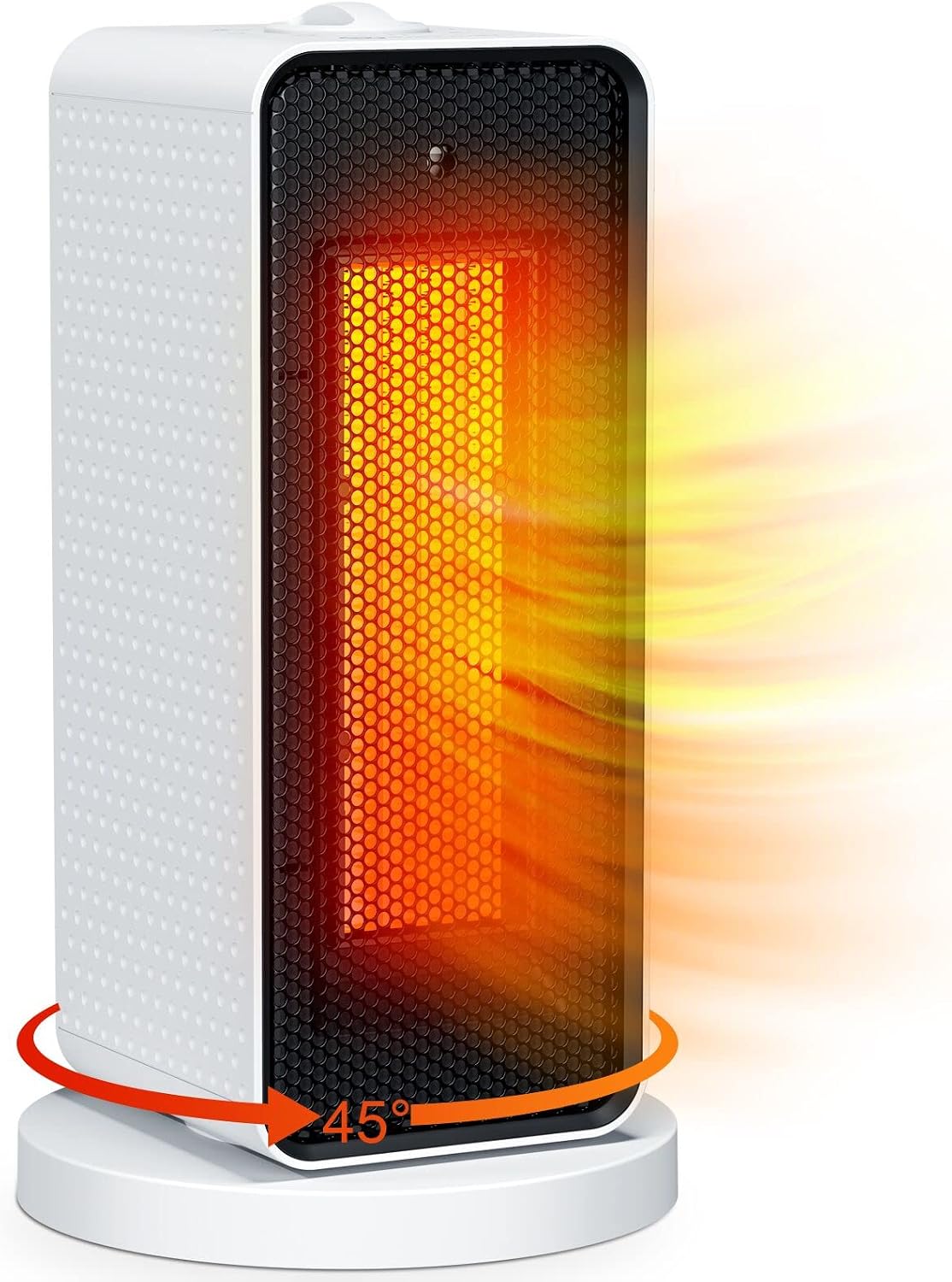 Qoosea Calefactor Bajo Consumo 1200W Calefactor Eléctrico Calefactor Bajo Consumo Baño de Aire 3 Configuraciones Calor Modo Protección Contra Sobrecalentamiento para Casa Oficina (Blanco)