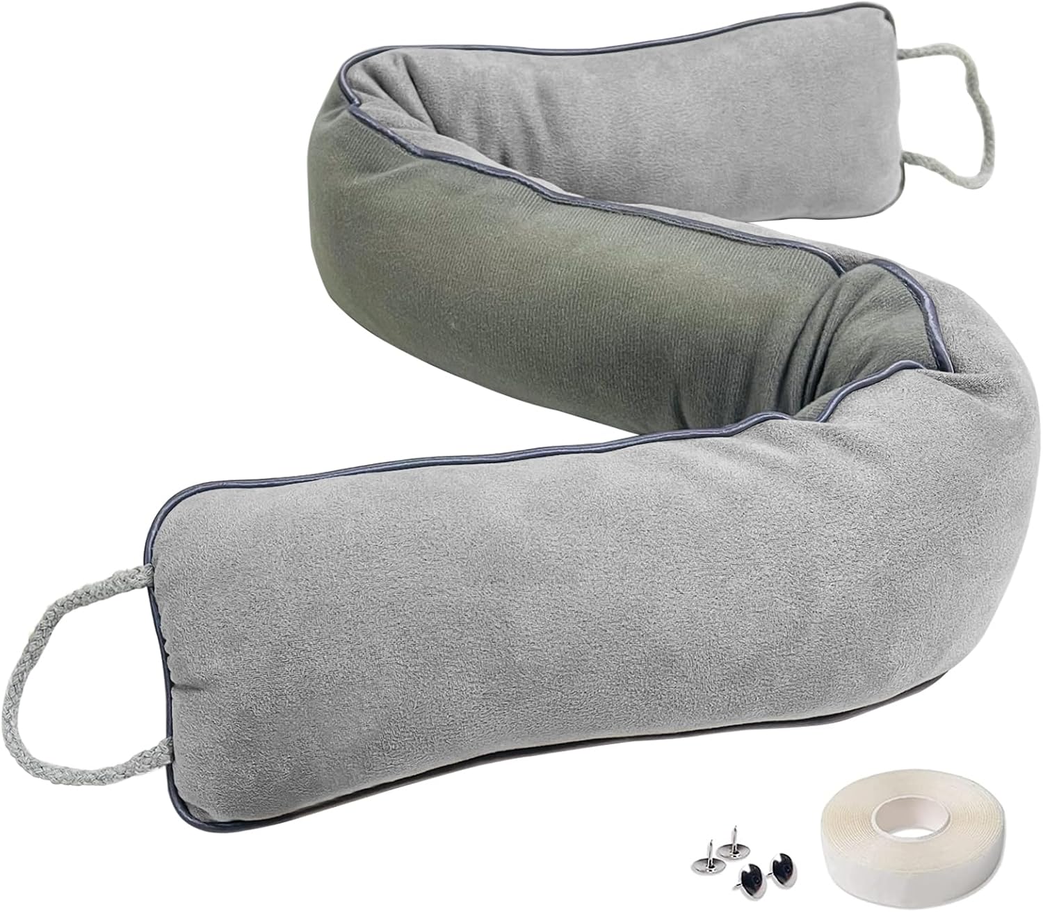 Burlete Puerta Entrada para Cucarachas, Burlete Puerta Felpa De Tela, Aislante Ventana Puerta Entrada Aislante Acustico Tira De Sellado para Puertas Door Draft Stopper Interior para Insectos (93cm)