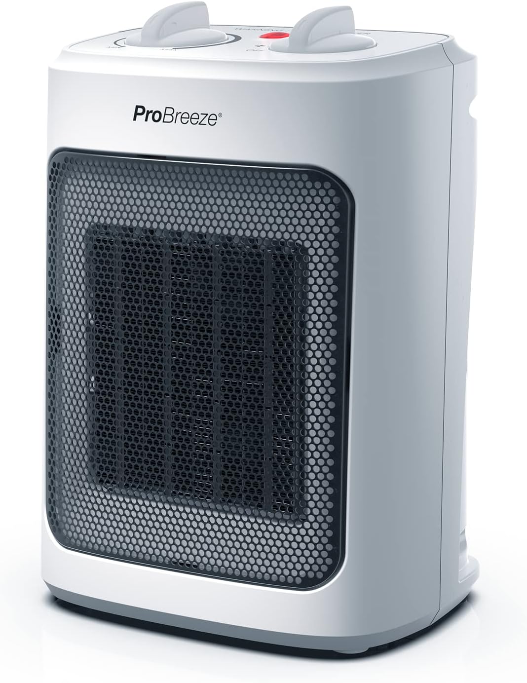 Pro Breeze Mini Calefactor Cerámico de 2000 W, 3 Niveles de Potencia y Modo Solo Ventilador. Pequeño Calentador Para Casa, Oficina, Escritorio, Dormitorio o Terraza – Blanco