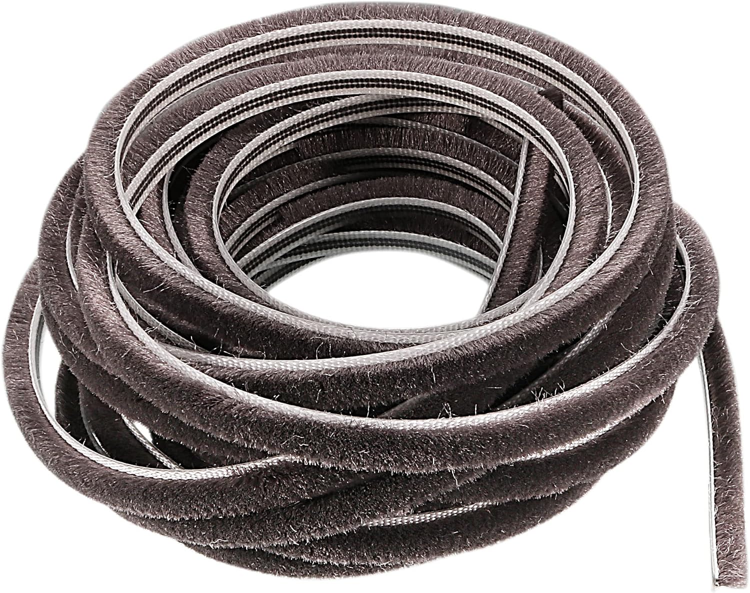 sourcing map Ventana Puerta Burlete Cepillo 5mm x 6mm x 18 Pies Gris