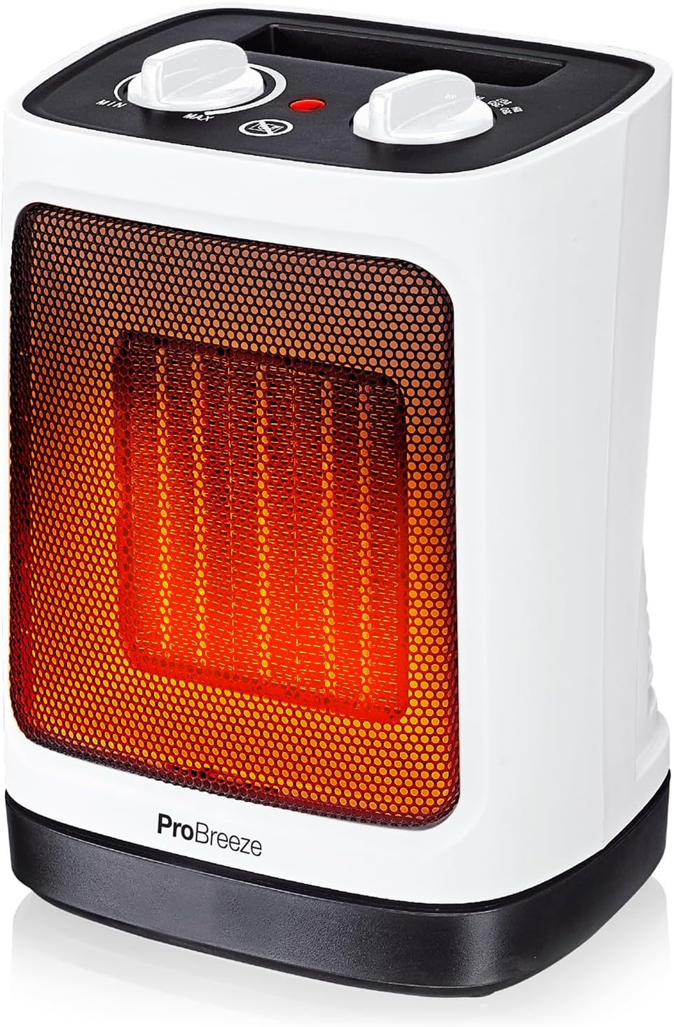 Pro Breeze Calefactor electrico bajo consumo 2000W, Oscilación Automática, termostato y 2 Niveles de Potencia. Sistema antivuelco – Calefactor baño, habitaciones y oficinas – Blanco