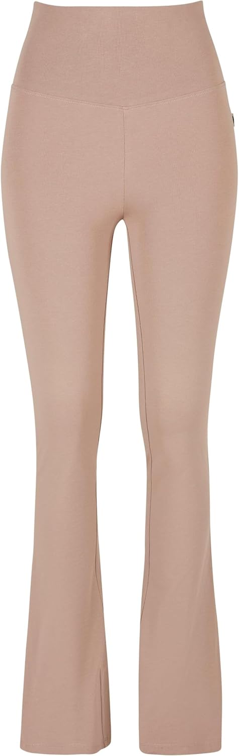 Urban Classics Ladies Organic Stretch Jersey Bootcut Leggings Mujer Leggins Negro